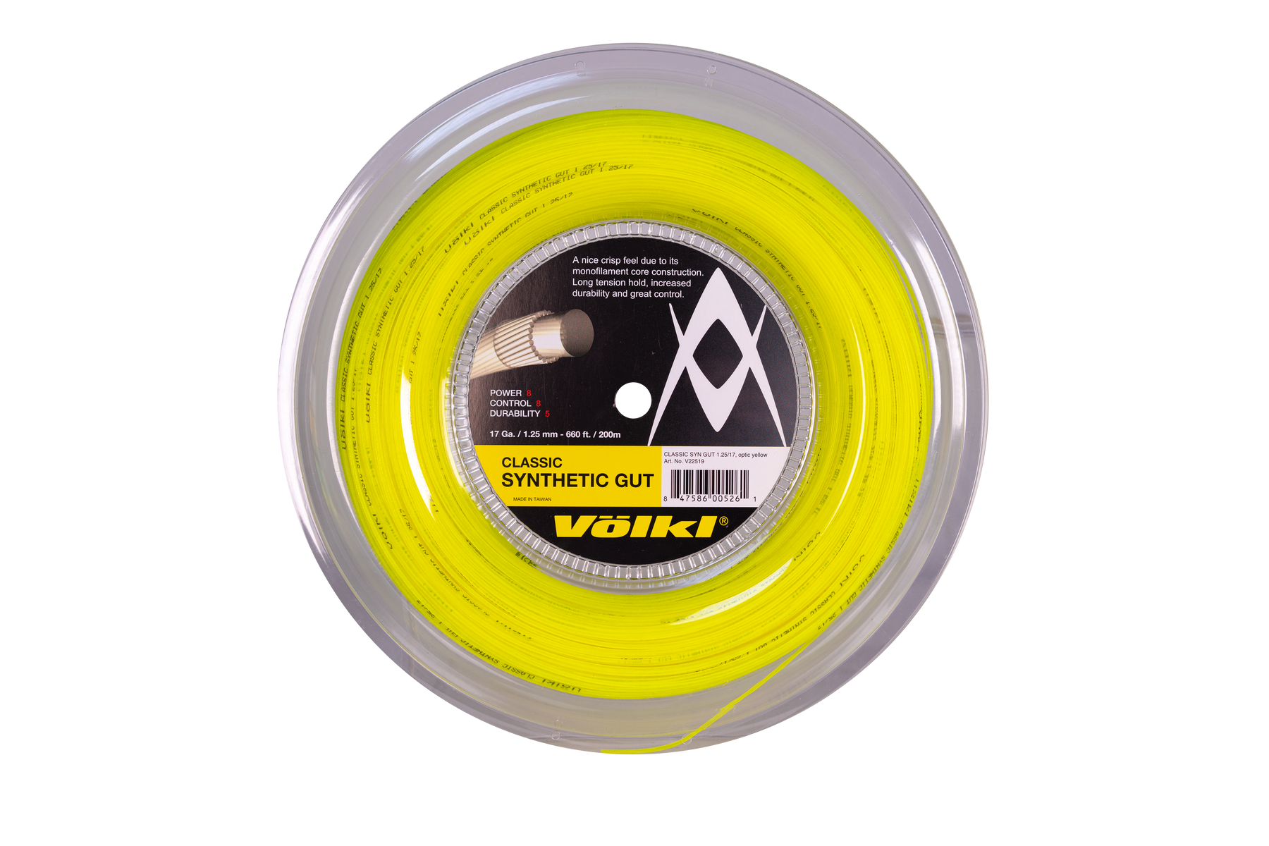 Volkl Classic Synthetic Gut String Reel · 17g · Neon Orange