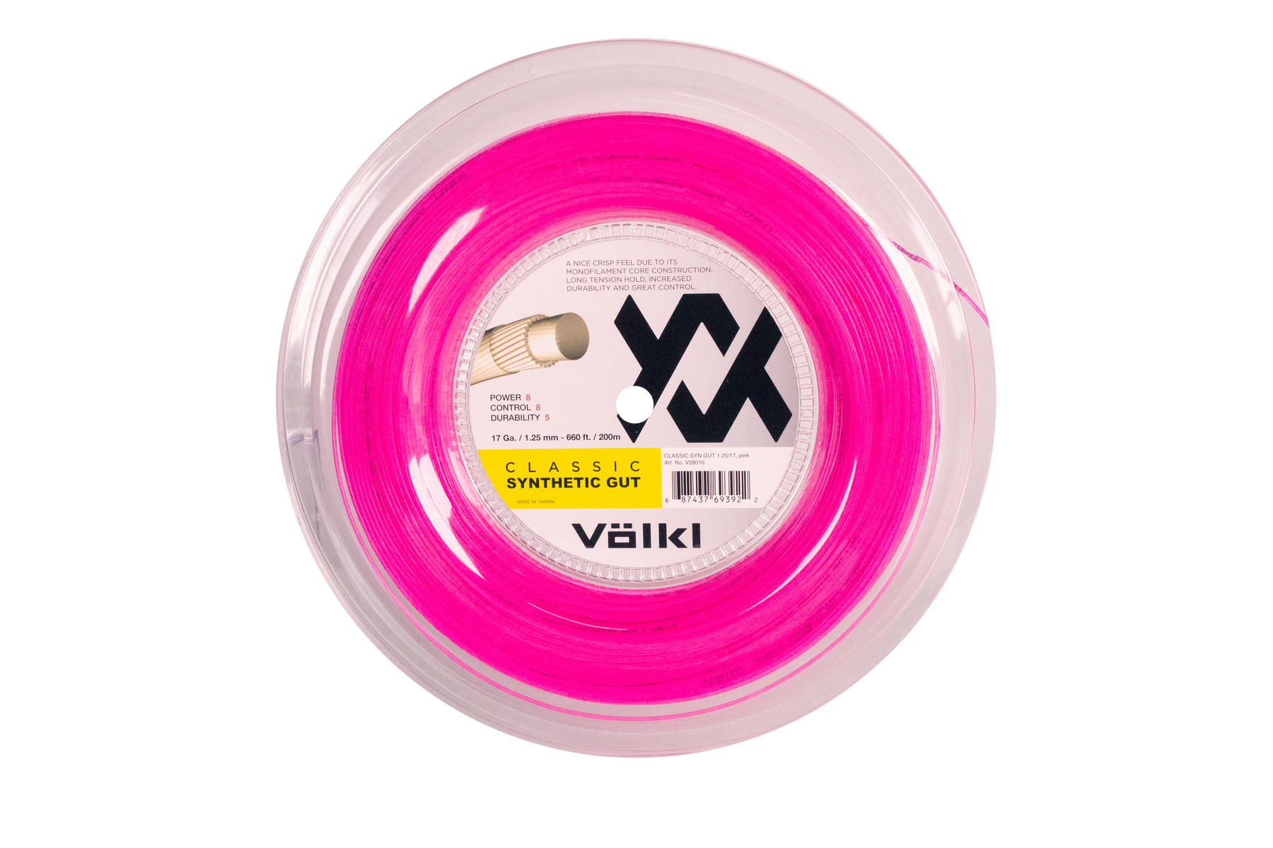 Volkl Classic Synthetic Gut String Reel · 17g · Optic Yellow